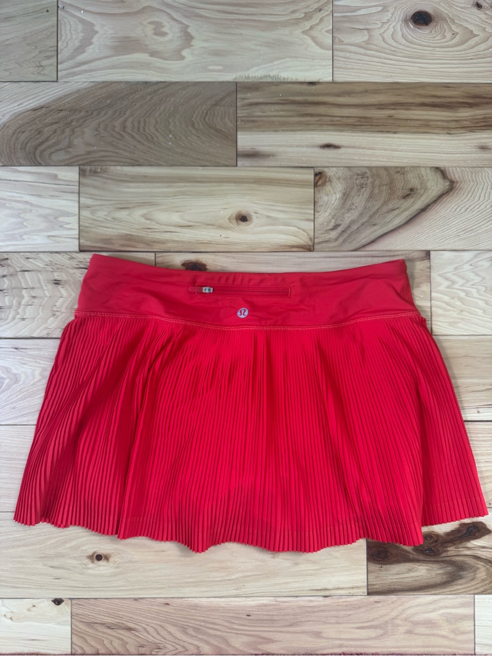 lululemon athletica Bright Red Pleated Skater Skirt